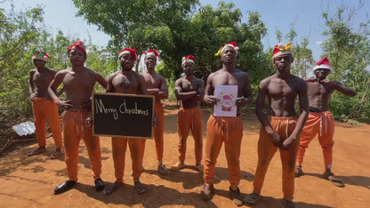 Afrikanisches Orange-Hosen-Team